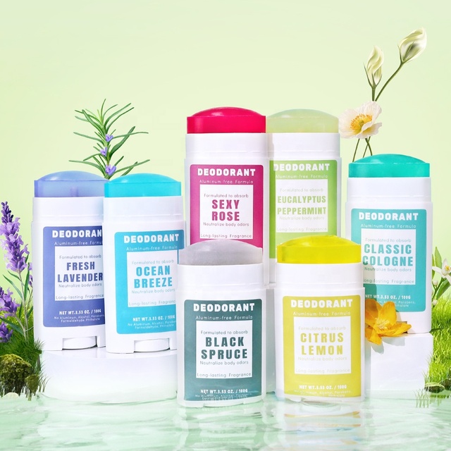 Private Label Aluminum Free Natural Deodorant Stick Multiple Scents Long Lasting Vegan Odor Control