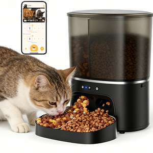 Distributeur automatique de nourriture pour animaux de compagnie à double bol intelligent 8L avec caméra pour chats et chiens, design arrondi, prise US, détachable - Product Image 2