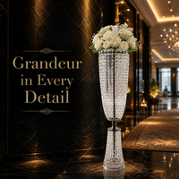 Vente directe usine – Décoration de couloir de mariage en métal style européen, chemin de table 100x25cm, support de fleurs pour centre de table, fabriqué en Chine