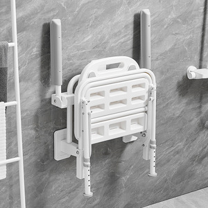 Siège de douche pliable mural avec coussin antidérapant pour personnes âgées et handicapées, équipement de sécurité pour salle de bain, capacité de 150 kg - Product Image 2