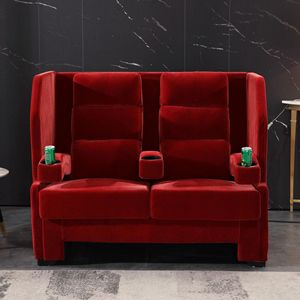 Sofá Doble Acolchado de Tela Estilo Cine, Asientos VIP para Parejas, para Dormitorio o Sala de Estar - Product Image 2