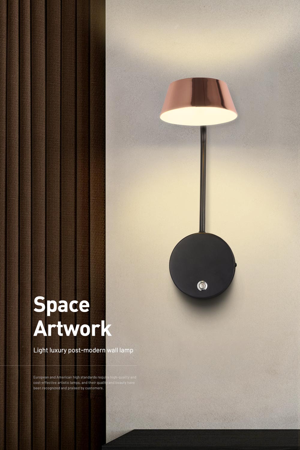 Nordic Bedside Wall Lamp Indoor Modern 8W Adjustable Led Wall Light For Bedroom