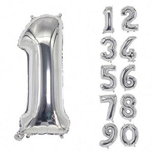 Wholesale Hot Sale Customizable Color Glossy Romantic Party <b>Decoration</b> Large Happy Birthday 32 Inch Number Foil <b>Balloon</b> on Sale - Product Image 1