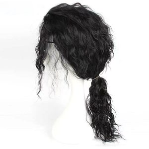 Peluca Rizada Estilo <span class=keywords><strong>Anime</strong></span> de Michael Jackson (MJ), Longitud Media-Larga, para Baile Freestyle, Actuaciones en Escenario y <span class=keywords><strong>Cosplay</strong></span> - Product Image 1