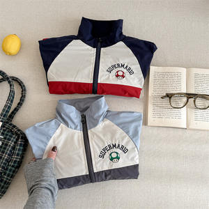 Manteau Automne Col Montant Lâche Coupe-Vent Coton Filles Garçons <span class=keywords><strong>Veste</strong></span> Pour Enfants - Product Image 5