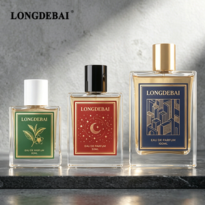 Flacon de parfum personnalisé style <span class=keywords><strong>Victor</strong></span>, certifié, 30ml 50ml 100ml, flacon de parfum vide carré transparent en verre avec bouchon - Product Image 1