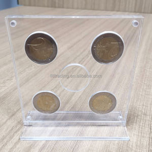 Estuche de Acrílico Transparente para <span class=keywords><strong>Monedas</strong></span> de 5 x <span class=keywords><strong>2</strong></span> <span class=keywords><strong>Euros</strong></span>, Forma de T, con Imanes, para Colección y Almacenamiento, Buen <span class=keywords><strong>Precio</strong></span>, en Existencia en China - Product Image 1