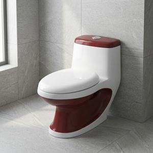 WC monobloc professionnel en céramique à siphon, suite sanitaire moderne pour salle de bain - Product Image 5