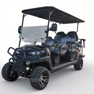 Electric Golf Cart 5-6 Seats Black Roof Cargo <b>Box</b> For Villa Maintenance Use - Product Image 2