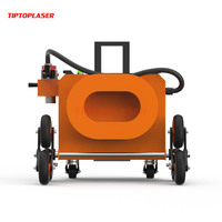 Nettoyeur laser à impulsions 500W refroidi par air, format valise, pour décapage de peinture, de rouille et décapage de fils sur métal, nettoyage du bois, adapté aux escaliers, pentes et transport extérieur (norme UE)