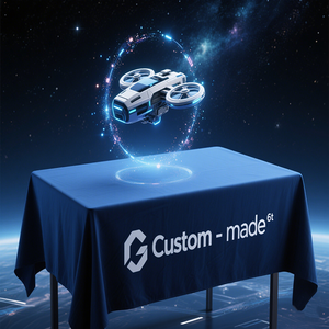 Nappes carrées modernes en tricot personnalisées, écologiques, 100 % polyester, tailles et couleurs au choix, pour hôtels, expositions et usage domestique. - Product Image 2