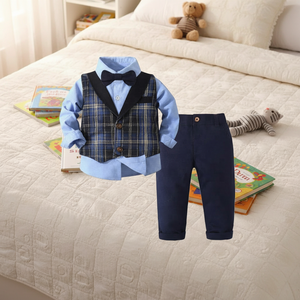 Bộ quần áo bé trai 2 món thời trang thu đông LEMRIURE bán buôn xuất xưởng, chất liệu Spandex/<span class=keywords><strong>Cotton</strong></span> - Product Image 3