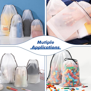 Nhà Máy Bán buôn giá bán xách tay tái sử dụng không thấm nước dây rút CPE + EVA túi nhựa biểu tượng tùy chỉnh in túi bền - Product Image 5