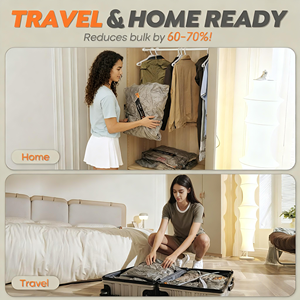 Sacs de compression de voyage pliables SANYUAN avec matériau PA+PE - Maximisez l'espace de la valise, emballage 5 fois plus de vêtements, capacité de 200 ml - Product Image 3