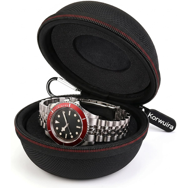 Custom Waterproof EVA Watch Case With Zipper Pouch Portable Semi Hard Watch Storage Bag for Outside Travel Mechanical Watches