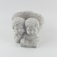 Custom Angel and Book beton Pot tanaman sukulen Pot bunga Mini semen dekoratif Pot tanaman