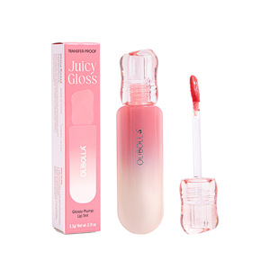 MLM customizable 6 Colors Glass Water <b>Lip</b> Glaze Mirror Shine Hydrating Plumping Non-Stick Cup Vegan Cruelty Free Glass <b>lip</b> gloss - Product Image 1