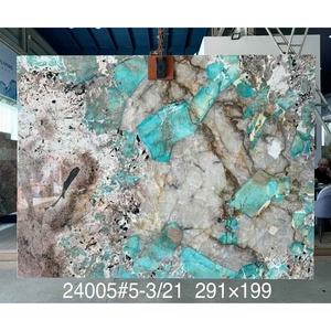 Losa de Cuarcita Verde <span class=keywords><strong>Amazonas</strong></span> de Alta Calidad, Pulida, Natural y de Lujo para Paneles de Pared, Barra de Bar y Encimeras - Product Image 4