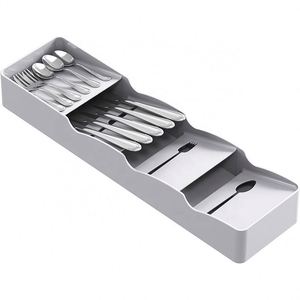 Cutlery Kitchen Drawer Storage Organization Utensil Tray <b>Plastic</b> Holder for Silverware Drawer Organizer - Product Image 1