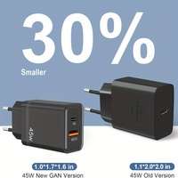 Chargeur de téléphone certifié LVD EMC, chargeur PD de 45 watts, charge rapide PPS, chargeur USB-C, adaptateur GAN 45W PD
