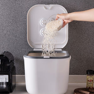 Seau de riz de cuisine en plastique de grande capacité de 10l avec poignée pour céréales - Product Image 3