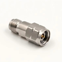 Adaptateur coaxial RF à ondes millimétriques 2,4/2,92-JKG, mâle 2,4 mm vers femelle 2,92 mm, 50 ohms, isolateur PEI en acier inoxydable