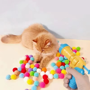 1 Set de Pistola de Juguete de Peluche, Lanzador Silencioso Interactivo, Mini Pistola de Juego, Juguetes de Peluche Elásticos, Suministros para Mascotas - Product Image 4