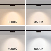 Éclairage sur Rail LED Intérieur Moderne Magnétique Linéaire, Corps en Aluminium, Projecteurs LED sur Rail à Encastrer, en Surface ou Suspendus