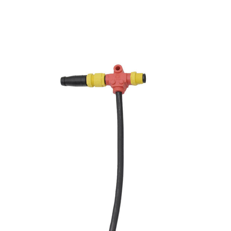 M12 5P A code male to female T cable, 4.5m