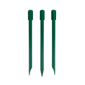 Estacas de acero verdes con revestimiento de polipropileno para plantas artificiales, uso en exteriores, paquete de 30 - Product Image 1