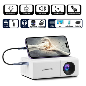 Mini proyector portátil YG300 480P 12,7 cm x 8,2 cm x 4,5 cm para uso doméstico y en campamentos - Product Image 4