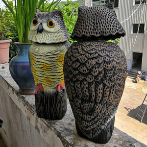 Grande protection extérieure et intérieure pour jardin, dissuasif anti-oiseaux en PE, tête rotative, effaroucheur, déguisement d'oie, pour la protection des oiseaux dans la cour - Product Image 4