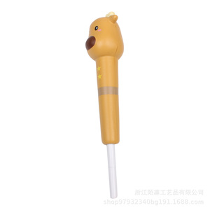 Funda para bolígrafo de PU con diseño de ciervo, juguete antiestrés de rebote lento, regalo de papelería con diseño de animal de dibujos animados, novedad de plástico con impresión digital - Product Image 1