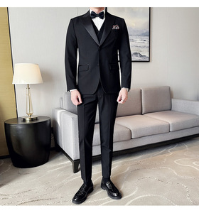 Traje <span class=keywords><strong>de</strong></span> Dos Piezas con Botones <span class=keywords><strong>para</strong></span> Hombre, Estándar Profesional, <span class=keywords><strong>para</strong></span> Bodas, Anfitriones <span class=keywords><strong>de</strong></span> Banquetes, Reuniones Anuales - Product Image 4