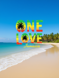 Camiseta One Love Jamaica para Hombre, Manga Corta, Cuello Redondo, 100% Algodón, Transpirable, Informal, Diseño Estampado de Jersey para Verano - Product Image 2