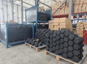 Trọng lượng quả tạ đen cao su lục giác quả tạ phòng tập thể dục sử dụng giá rẻ Hex cao su tráng quả tạ đặt - Product Image 6