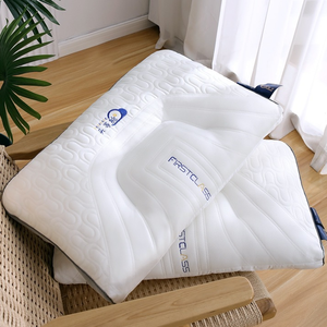 Bantal tempat tidur medis lateks alami, bantal leher serat kedelai 1000g desain ergonomis 3D - Product Image 4