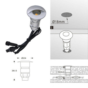 Led boong bước Đèn <span class=keywords><strong>Kit</strong></span> ấm trắng 0.6W nửa mặt trăng điện áp thấp ngoài trời boong chiếu sáng không thấm nước sân đường dẫn cầu thang lan can sàn LiG - Product Image 5