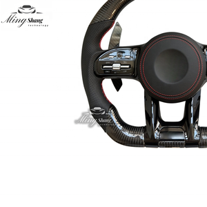 El volante deportivo de fibra de carbono de etiqueta roja es adecuado para Mercedes-Benz <span class=keywords><strong>ACSE</strong></span> Clase G GLA GLK GLC GLB ML CLA GL CLS SLC GT - Product Image 6