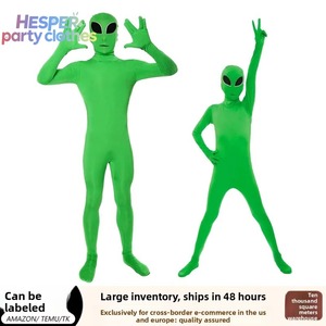 HESPER Disfraz de Extraterrestre Verde de Seda para Niños, Conjunto de Disfraz de ET para Espectáculos, Venta Caliente Transfronteriza - Product Image 2