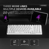 FURYCUBE 99-Keys Tri-mode Wireless Mechanical Gaming Keyboard Gasket Structure RGB Translucent Keycaps for Desktop and Laptop