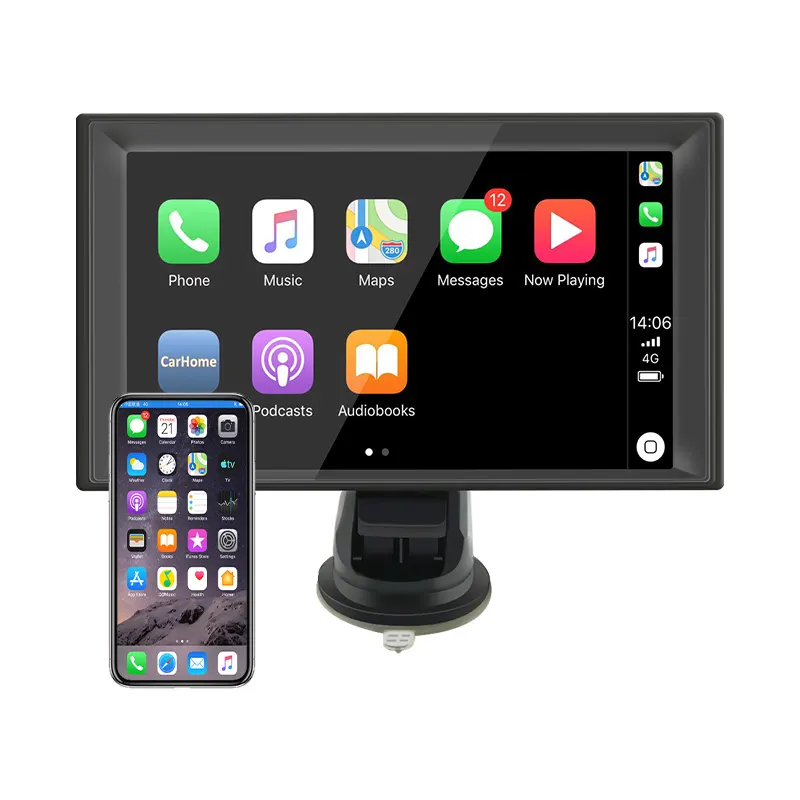 Odm 7Inch Touchscreen Dashcam Dvr Audio Videorecorder Met Draadloze Carplay Android Auto Universeel Voor Auto 'S Vrachtwagens