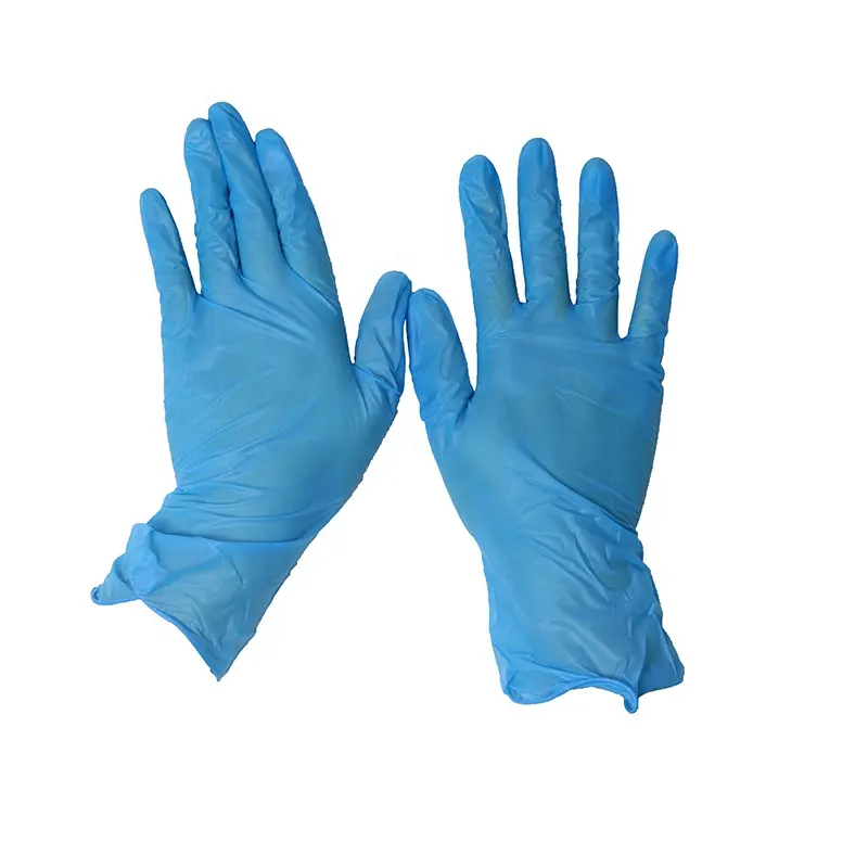 Wholesale 100Pcs Per Box Synthetic Blue Pvc Nitrile Gloves Disposable Gloves