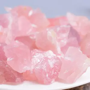 Natural A Grade Rose Quartz Rough Stone Crystal Healing Stones Crafts