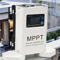 Contrôleur de charge solaire MPPT 30A 60A 100A avec écran LCD, entrée PV max. 150V, pour systèmes solaires hors réseau 12V 24V 48V et charge de batterie