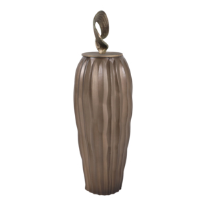 Moderna bottiglia in vetro con coperchio in metallo, vaso decorativo per fiori, per soggiorno, camera da letto, ufficio, decorazioni per la casa - Product Image 3