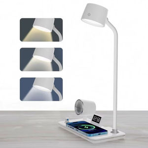 4-in-1 Multifunctional LED Desk Lamp with PD & for Magnetic <b>Wireless</b> <b>Charging</b> <b>Alarm</b> <b>Clock</b> Speaker Book Light Foldable Design - Product Image 5
