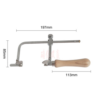 ด้ามไม้ กรอบเหล็ก เลื่อยรูปตัวยู สำหรับงานไม้ เครื่องมือตัด DIY - Product Image 2