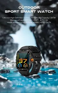 Reloj inteligente para deportes al aire libre para hombre V71, dispositivos portátiles Inteligentes Dafit AAC BT Call 3TAM True Diving Level, reloj deportivo resistente al agua