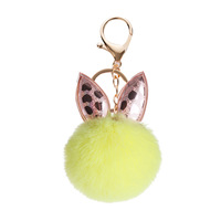 Pendentifs pour téléphone portable en forme de cœur pêche arc-en-ciel, ornements d'oreille, porte-clés pompon, fausse fourrure douce, petites boules de fourrure à paillettes pour voiture